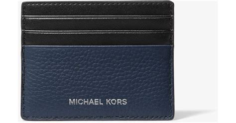 michael kors cooper tall card case|Cooper Pebbled Leather Tall Card Case .